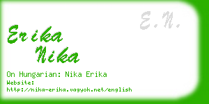 erika nika business card